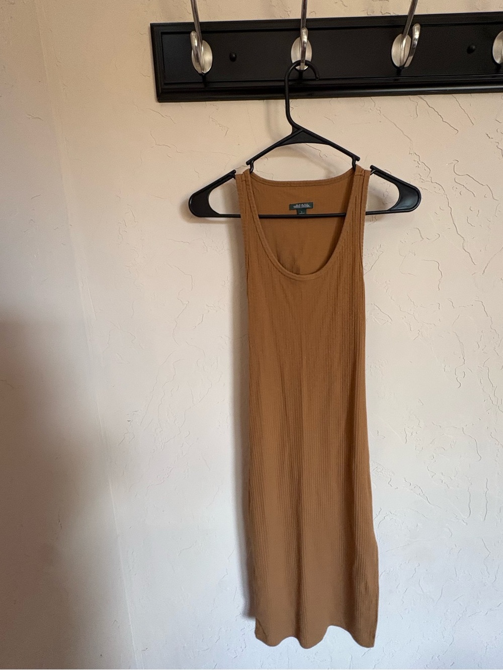 Wild fable Ribbed Tank Dress in Camel